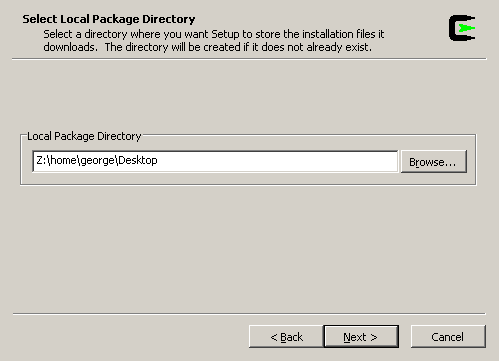 No Home Directory On New Cygwin Install Package